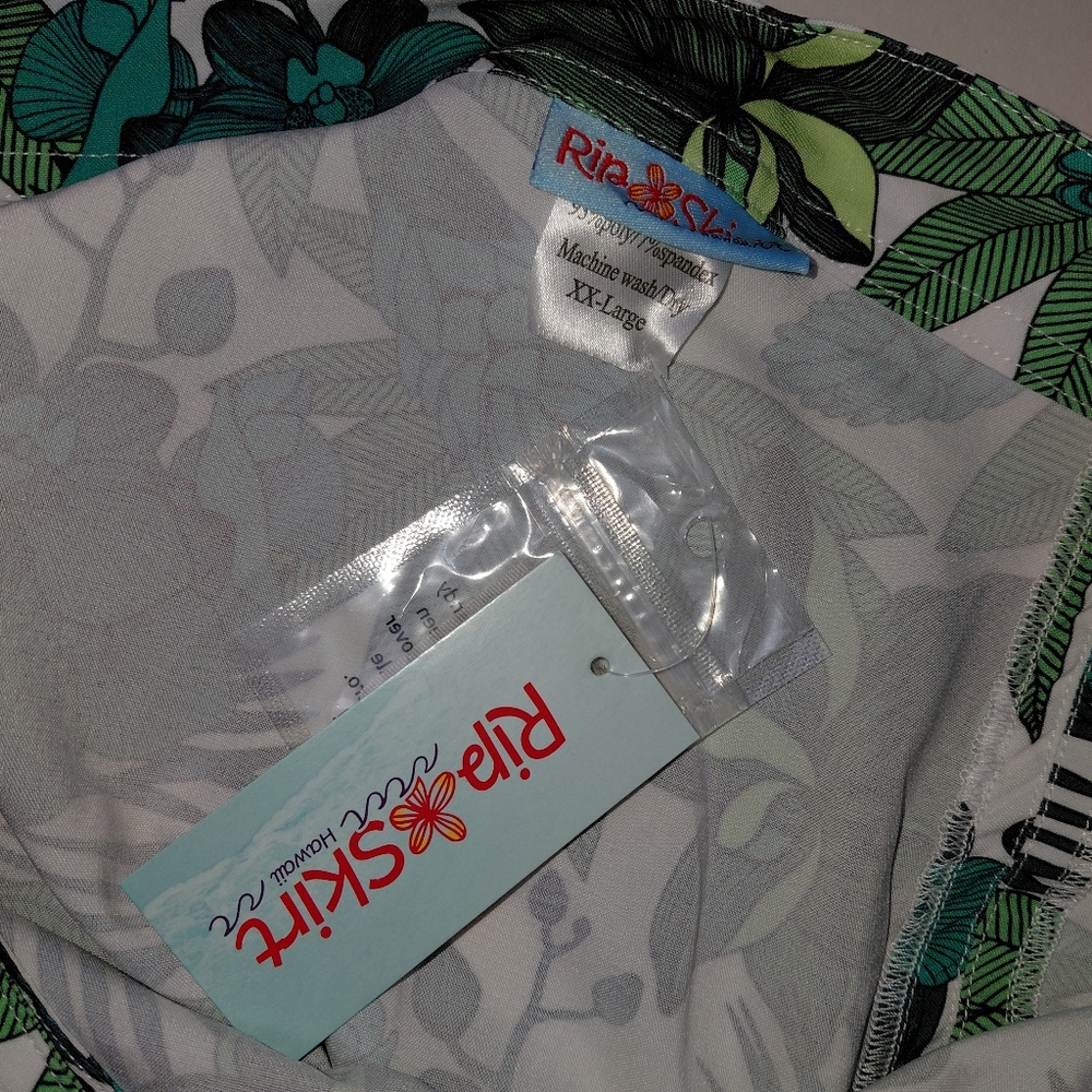 Ripskirt Hawaii Tropics Green Length 2 Women's Size XXL New With Tags - Picture 4 of 5
